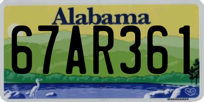 AL license plate 67AR361