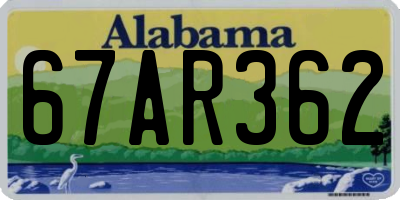AL license plate 67AR362