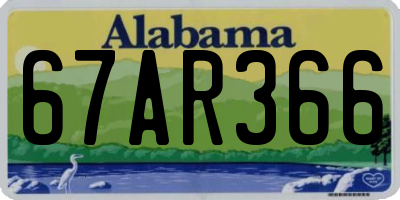 AL license plate 67AR366