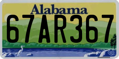 AL license plate 67AR367