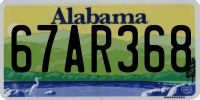 AL license plate 67AR368