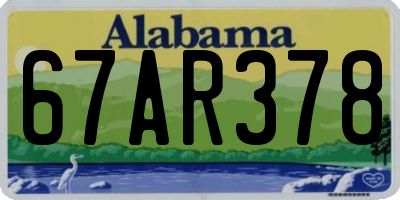 AL license plate 67AR378