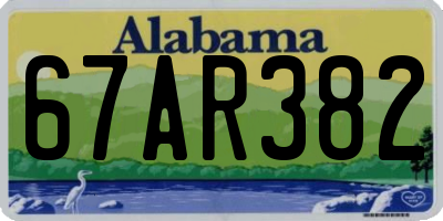 AL license plate 67AR382