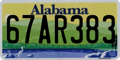 AL license plate 67AR383