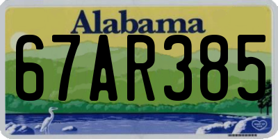AL license plate 67AR385
