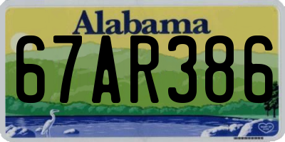 AL license plate 67AR386