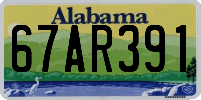 AL license plate 67AR391