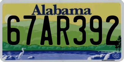 AL license plate 67AR392