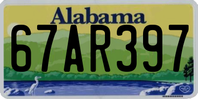AL license plate 67AR397