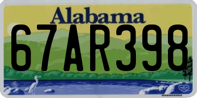 AL license plate 67AR398