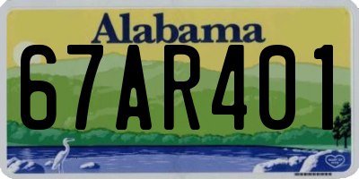 AL license plate 67AR401
