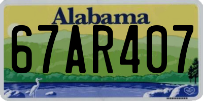AL license plate 67AR407