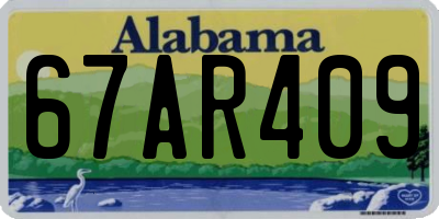 AL license plate 67AR409