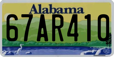 AL license plate 67AR410