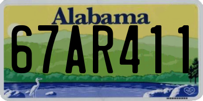AL license plate 67AR411