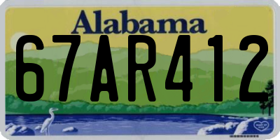 AL license plate 67AR412