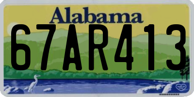 AL license plate 67AR413