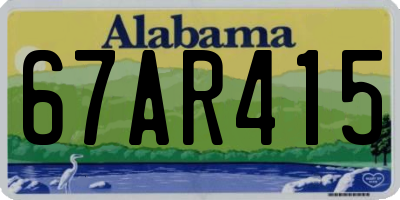 AL license plate 67AR415