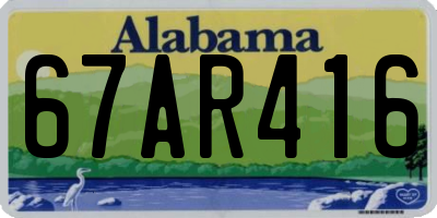 AL license plate 67AR416