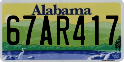 AL license plate 67AR417