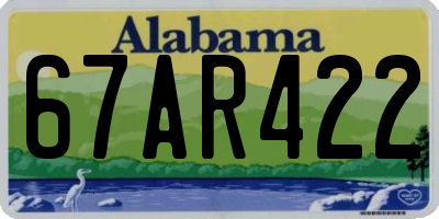 AL license plate 67AR422