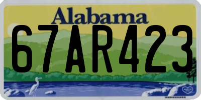 AL license plate 67AR423