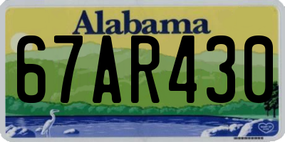 AL license plate 67AR430
