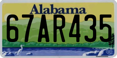 AL license plate 67AR435