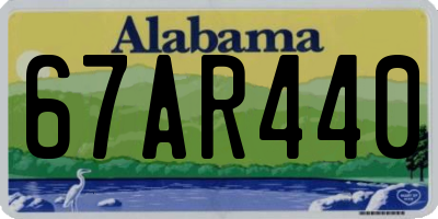 AL license plate 67AR440