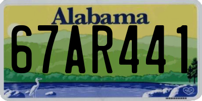 AL license plate 67AR441