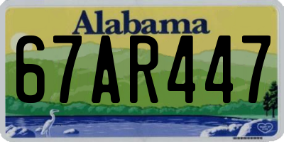 AL license plate 67AR447