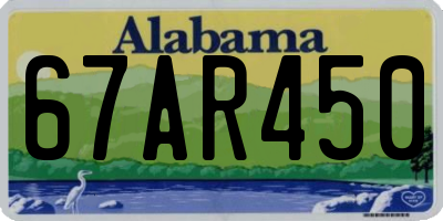 AL license plate 67AR450