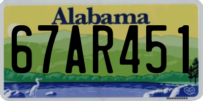 AL license plate 67AR451