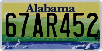 AL license plate 67AR452