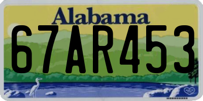 AL license plate 67AR453
