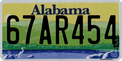 AL license plate 67AR454