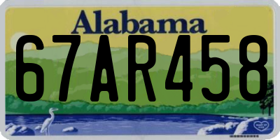 AL license plate 67AR458