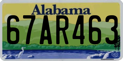 AL license plate 67AR463