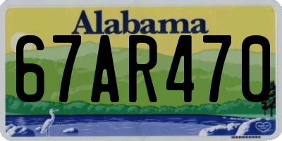 AL license plate 67AR470