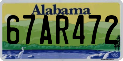 AL license plate 67AR472