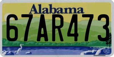 AL license plate 67AR473
