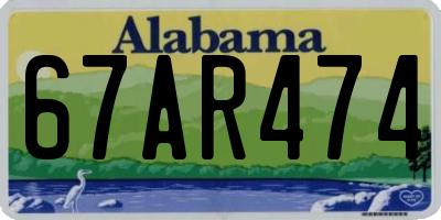 AL license plate 67AR474