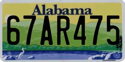 AL license plate 67AR475