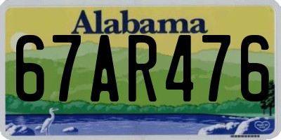 AL license plate 67AR476