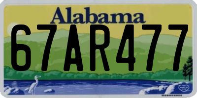 AL license plate 67AR477