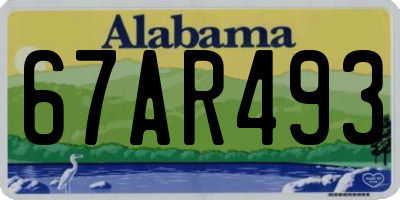 AL license plate 67AR493