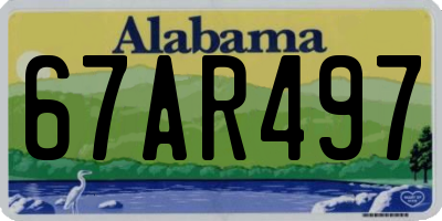 AL license plate 67AR497