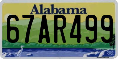 AL license plate 67AR499