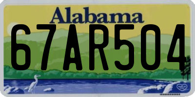 AL license plate 67AR504