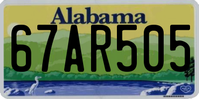 AL license plate 67AR505